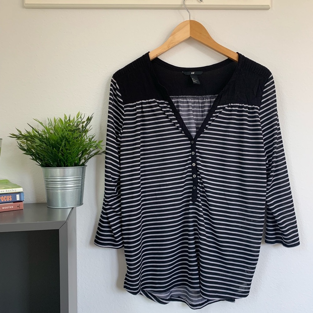 Navy Striped Top | H&M